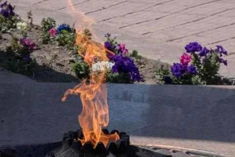 The memorial flame Stock Photos