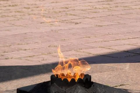 The memorial flame Stock Photos