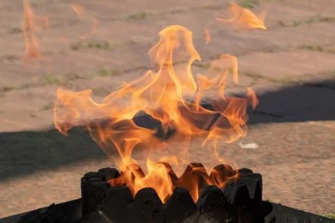 The memorial flame Stock Photos