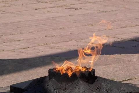 The memorial flame Stock Photos