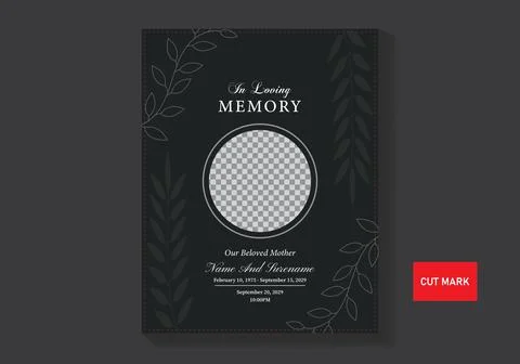 Memorial Funeral Flyer Templates illustration Stock-Illustration