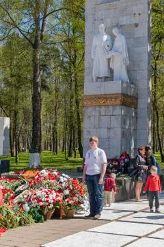At the memorial of Glory may 9 Stock Photos