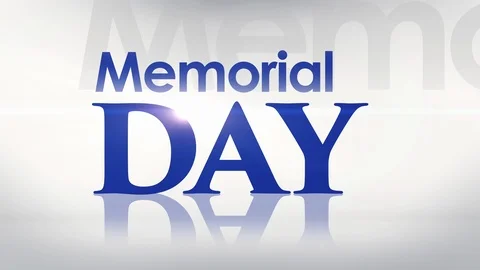 Memorial Holiday Vector Illustration Animation Background, Blue USA Remember Stock Footage 99223091