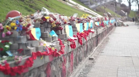 Memorial Hundred Ukraine Stock Footage 49409880