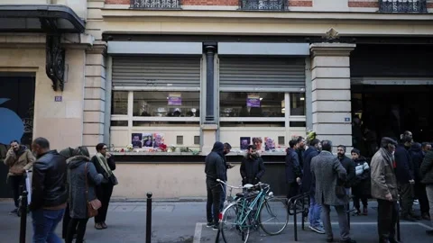 Memorial for kurdish victims of shooting attack in Paris , 25 december 2022 Stock Footage 228465839