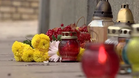 Memorial lamp Stock Footage 98638805