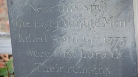 Memorial to Lexington War Dead Stock Footage 73748811