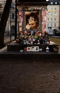 Memorial to Michael Jackson Stock Photos