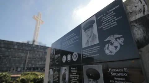 Memorial Plaque Mount Soledad Video stock 8949332
