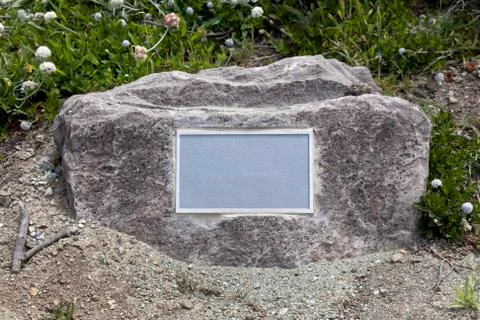 Memorial plaque in stone Stock-Fotos