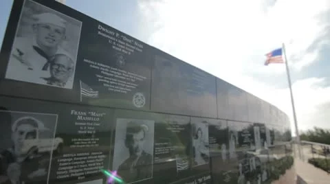 Memorial Plaque wall Mount Soledad San Diego Video stock 8949364