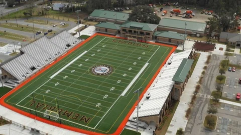 Memorial Stadium Front Aerial 스톡 동영상 104110236