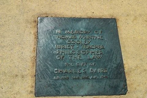 Memorial to Thomas McIntyre Cooley Stock Photos