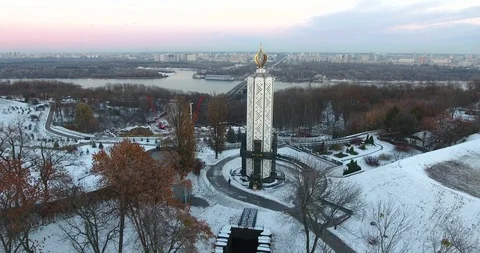 Memorial to the victims of the Holodomor Stock Footage 98475996