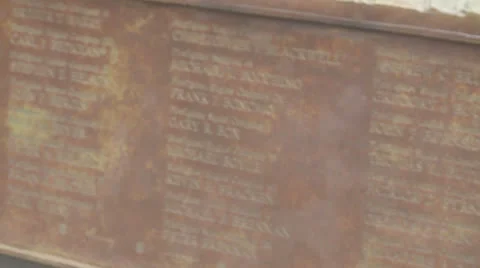 The memorial wall 스톡 동영상 22783997