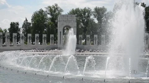 Memorial Water Fountain (World War Two) Stock Footage 59140750