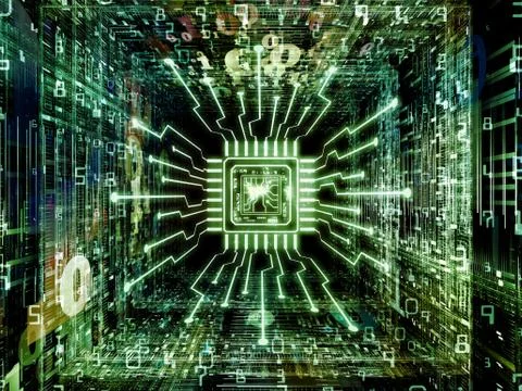 Memories of Computer CPU Stock Illustration