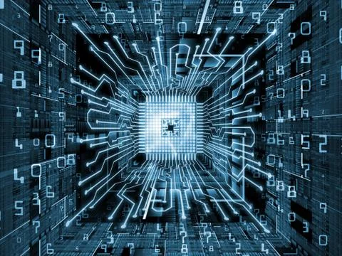 Memories of Computer CPU Stock Illustration