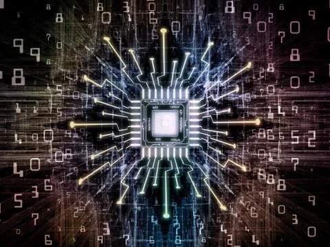 Memories of Computer CPU Stock Illustration