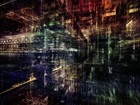 Memories of Digital World Stock Illustration