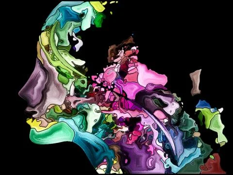 Memories of Self Fragmentation Illustrazione stock