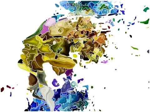 Memories of Self Fragmentation Stock Illustration