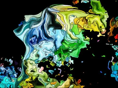 Memories of Self Fragmentation Stock Illustration