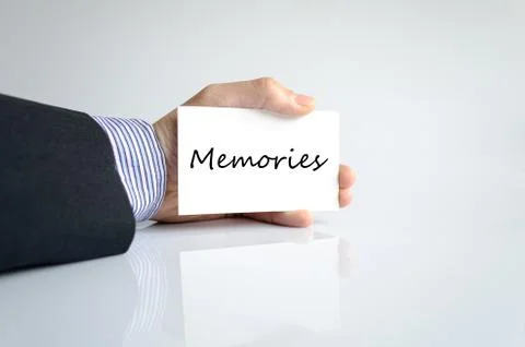 Memories text concept Stock Photos