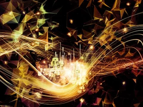 Memories of Virtual World Stock Illustration