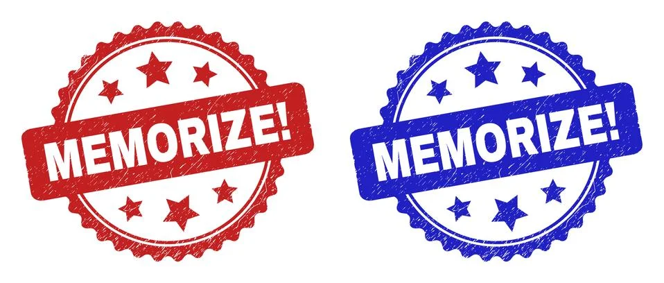 MEMORIZE! Rosette Watermarks Using Distress Style Stock Illustration