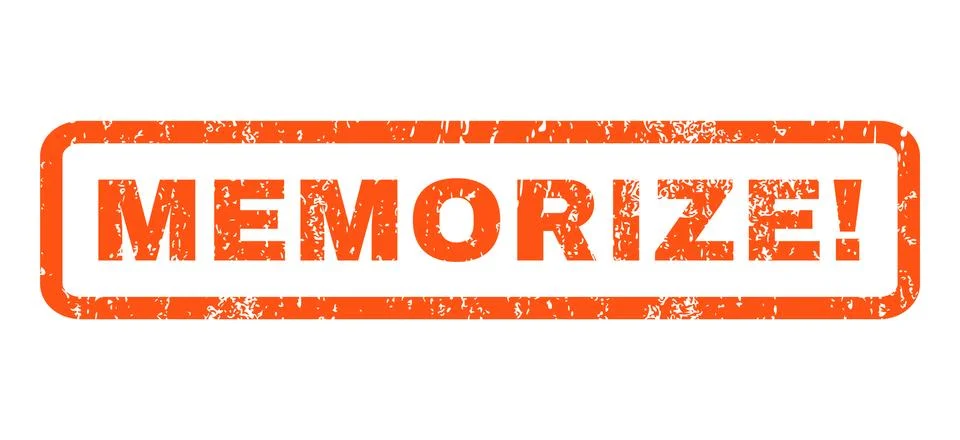 Memorize! Rubber Stamp Stock Illustration