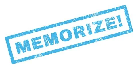 Memorize! Rubber Stamp Stock Illustration