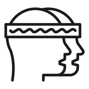 Memory activity icon outline vector. Brain mind Stock Illustration