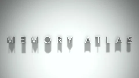 Memory atlas 3D title animation white text on a white background Stock Footage 298373805