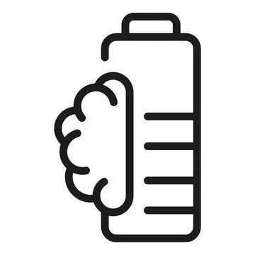 Memory battery icon outline vector. Backup ram Stock Illustration