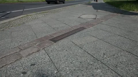 Memory of the Berlin Wall from 1961-1989 at the Berlin Köpenickerstrasse Stock Footage 11515274