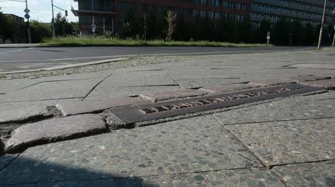 Memory of the Berlin Wall from 1961-1989 at the Berlin Köpenickerstrasse Stock Footage 11519104