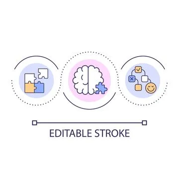 Memory bias loop concept icon Stock Illustration