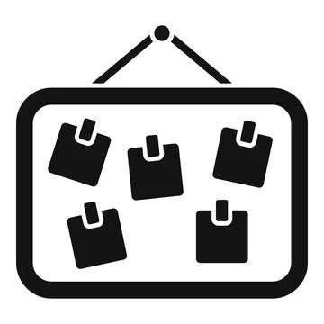 Memory board icon simple vector. Papers stickers Stock Illustration