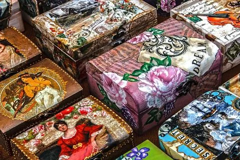 Memory boxes Stock Photos