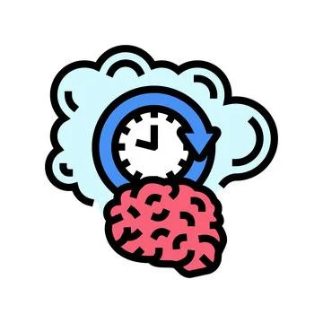 Memory brain color icon vector illustration Stock Illustration