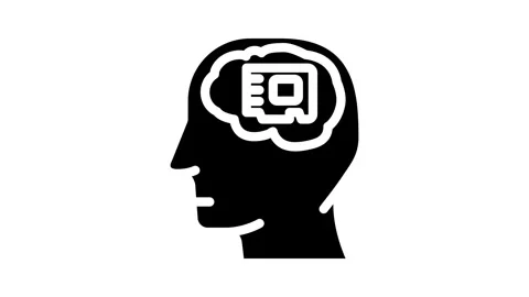 Memory brain glyph icon animation Stock Footage 326746585