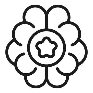 Memory brain icon outline vector. Human head Ilustración de archivo
