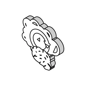 Memory brain isometric icon vector illustration Illustrazione stock