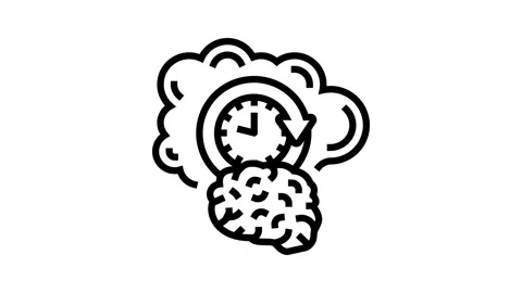 Memory brain line icon animation Stock Footage 326137962
