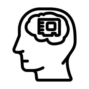 Memory brain line icon vector illustration Stock Illustration