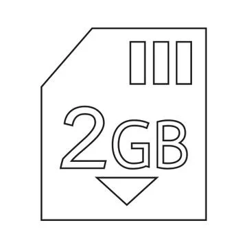 Memory Card 2 Gb icon Illustration design Stock Illustration