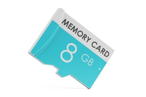 Memory card 8 GB, 3D rendering Stock Illustration