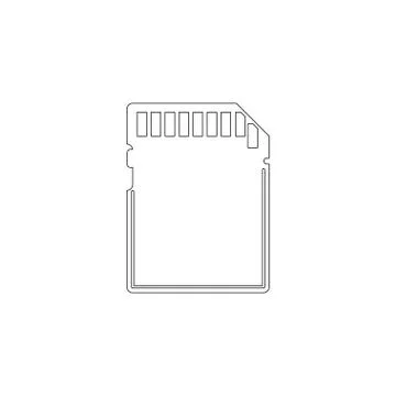 Memory card. flat vector icon Illustrazione stock
