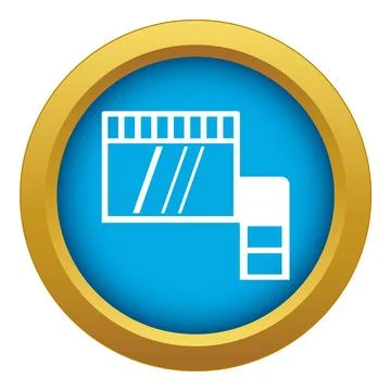 Memory card icon blue isolated Stock Illustration